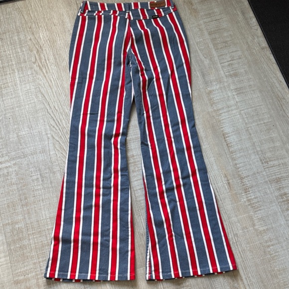 Wrangler Women's Striped Flare Jeans - Red, White, and Blue - Picture 5 of 5